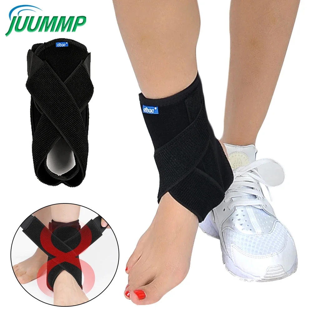 

1Pcs Ankle Brace for Sprained Ankle - Adjustable Ankle Sleeve for Plantar Fasciitis, Tendonitis, Sprains(Fits Right & Left)