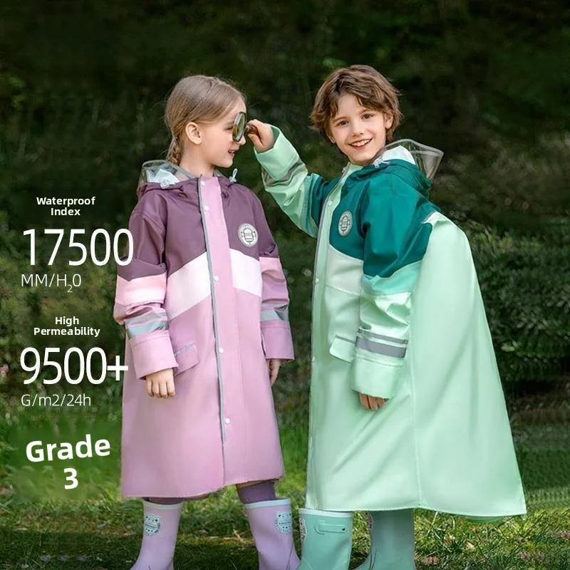 

Children's Raincoat 20 Styles New 25 Waterproof Boys And Girls School Bags Student Raincoat with Book Position Special Design