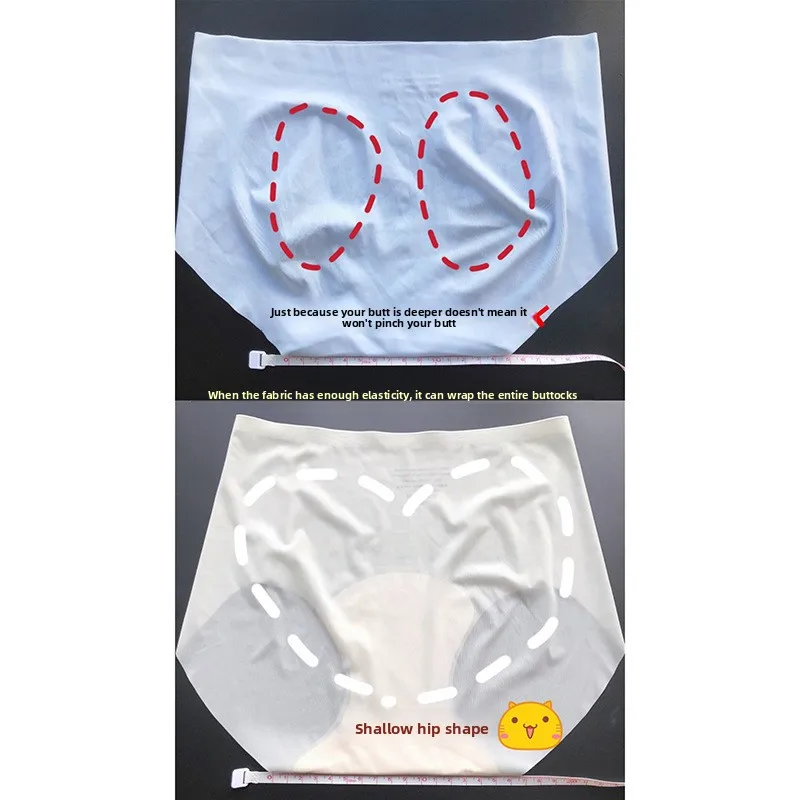 Women's Physiological Underwear Front Gear Extended Seamless Underwear Women's Middle Waist Physiological Menstrual Period