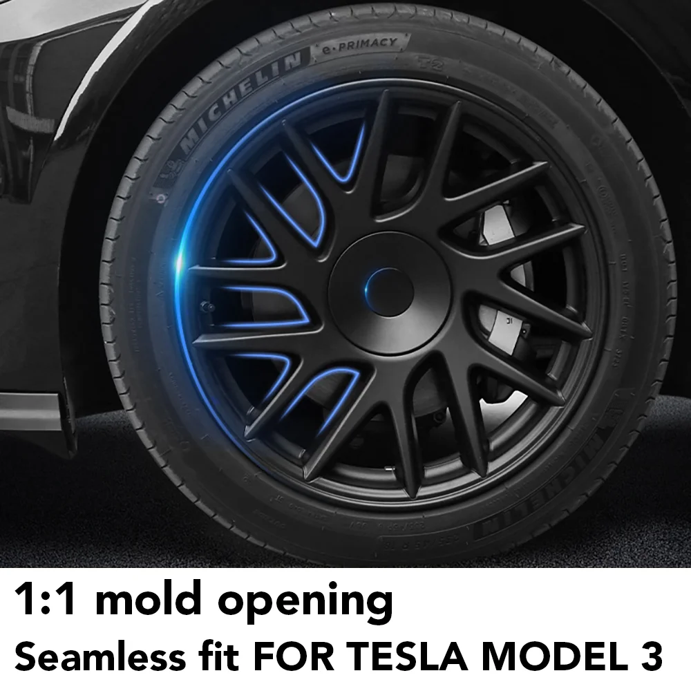 4PCS Wheel Cover For Tesla Model 3 Highland 18 Inch Hubcap 2024 Performance Replacement Wheel Cap Full Rim Cover Accessories