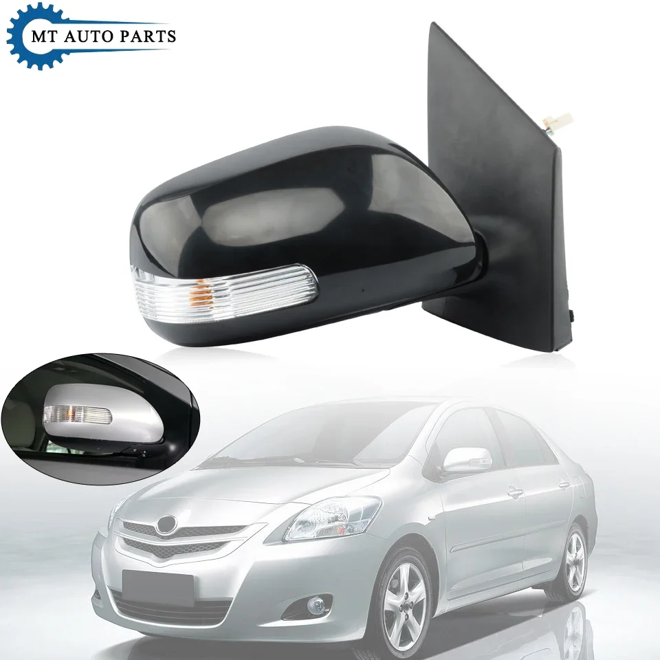 MTAP Outer Side Rearview Mirror Assy For Toyota For Vios 2008-2013 NCP92 ZSP92 Door Back Up Mirror Assembly 3 / 5 / 7 Pins