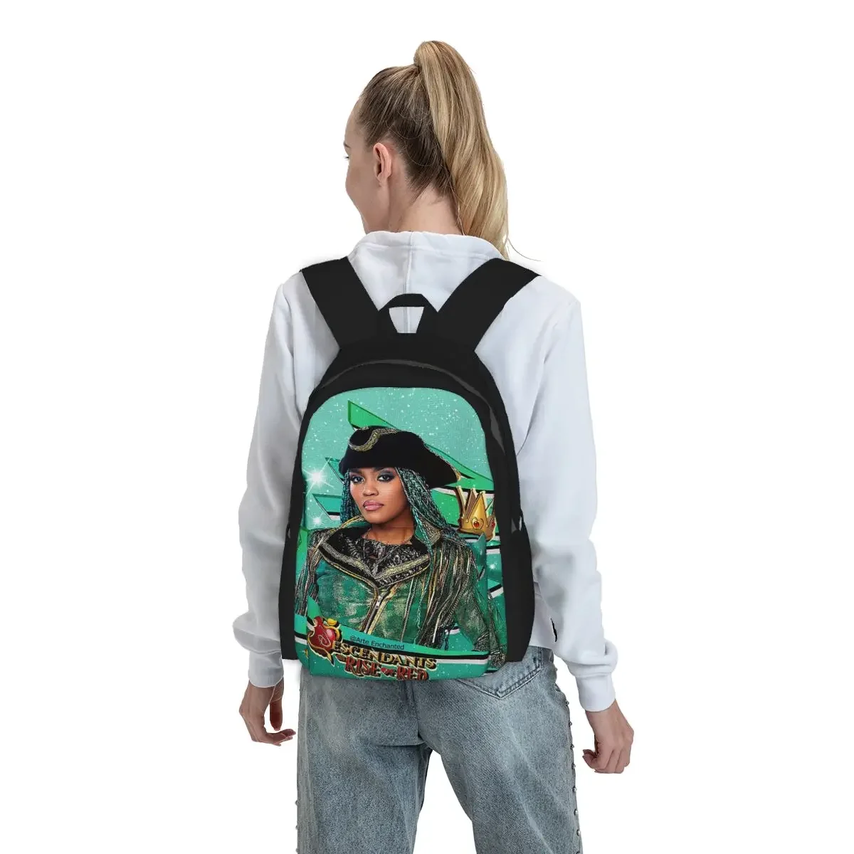 

Uma - Descendants 4 The Rise Of Red Backpack Student BookBag Children School Bag Laptop Shoulder Bags for Men Women
