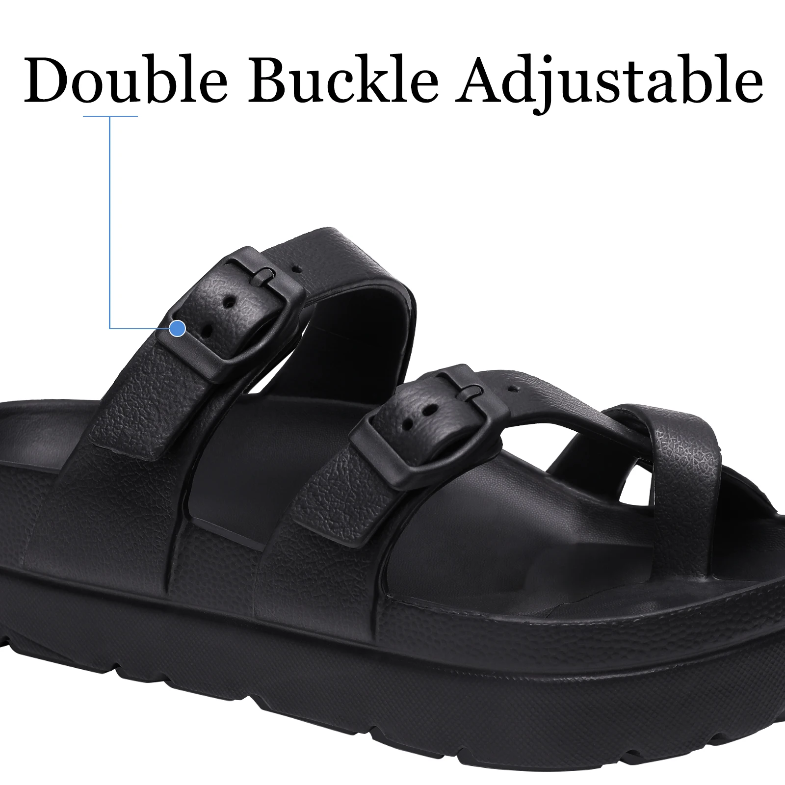 Comwarm Orthopädische Damen-Sandalen mit Verstellbarer Schnalle Rutschfeste Modische Slides Weiche Sohle Strandpantoffeln mit Gewölbeunterstützung – Detail 38