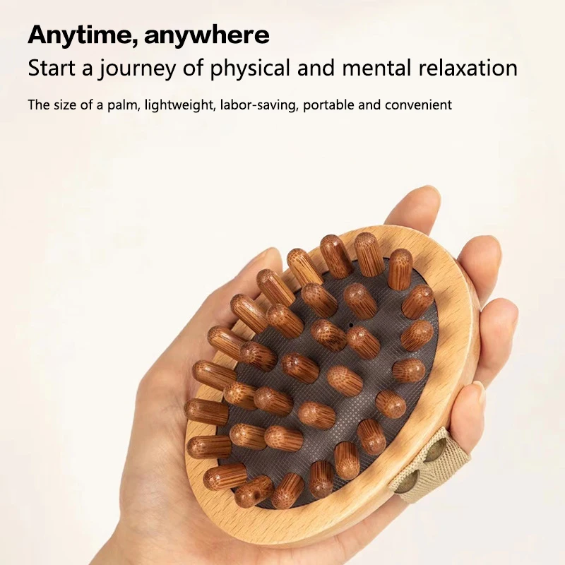 Body Anti Cellulite Brush Soothing Wooden Essential Oil Spa Air Cushion Massage Hair Comb Scalp Massage Brush Body Massager