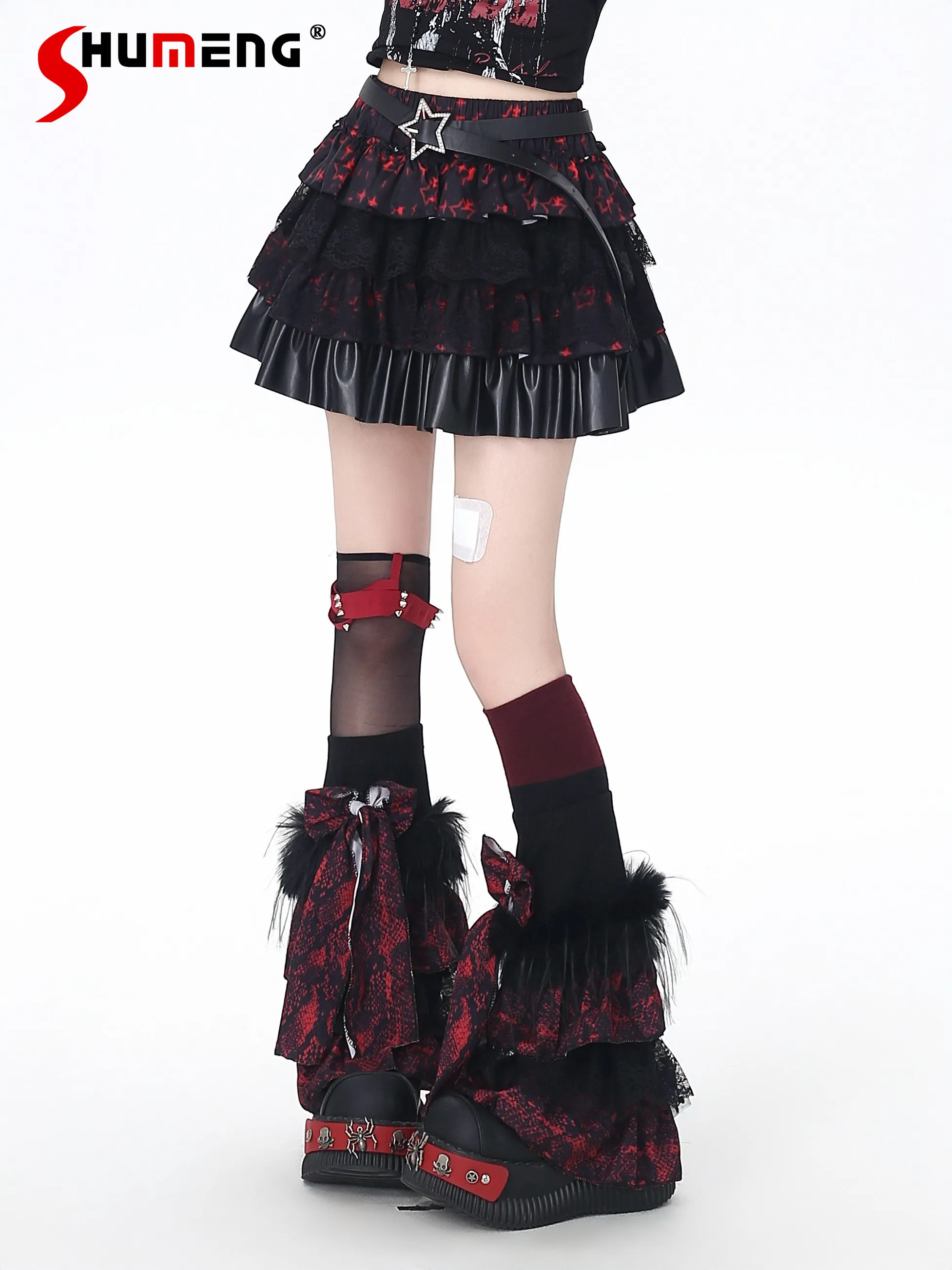 

Subculture Y2k Short Skirt Subculture Sweet Cool Girls Punk High Waist Slim Short Skirt Spring and Summer Student Fashion Skirt