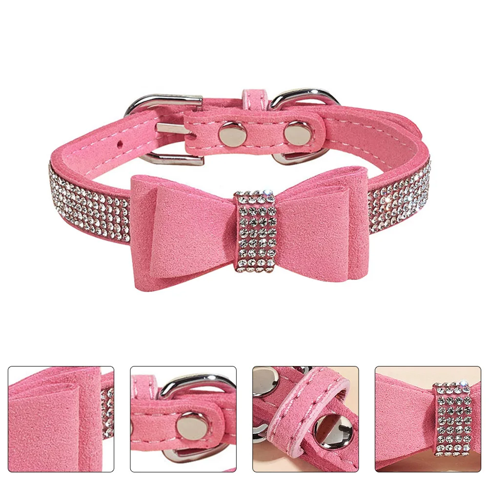

1Set Rhinestone Dog Collar Adjustable Heavy Duty Dog Training Collar Comfortable Large Pet Neck Ring Pet Neck Ring