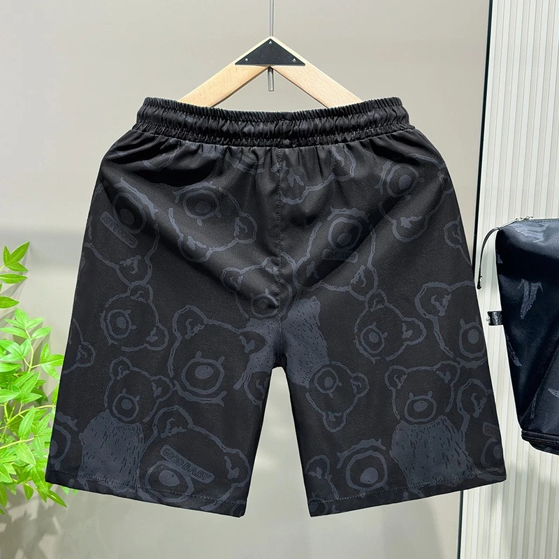 Quick Dry Cooling Men's Shorts for Summer Beach Loose Fit Plus Size Knee Length Lightweight Outdoor Casual Student Fashion