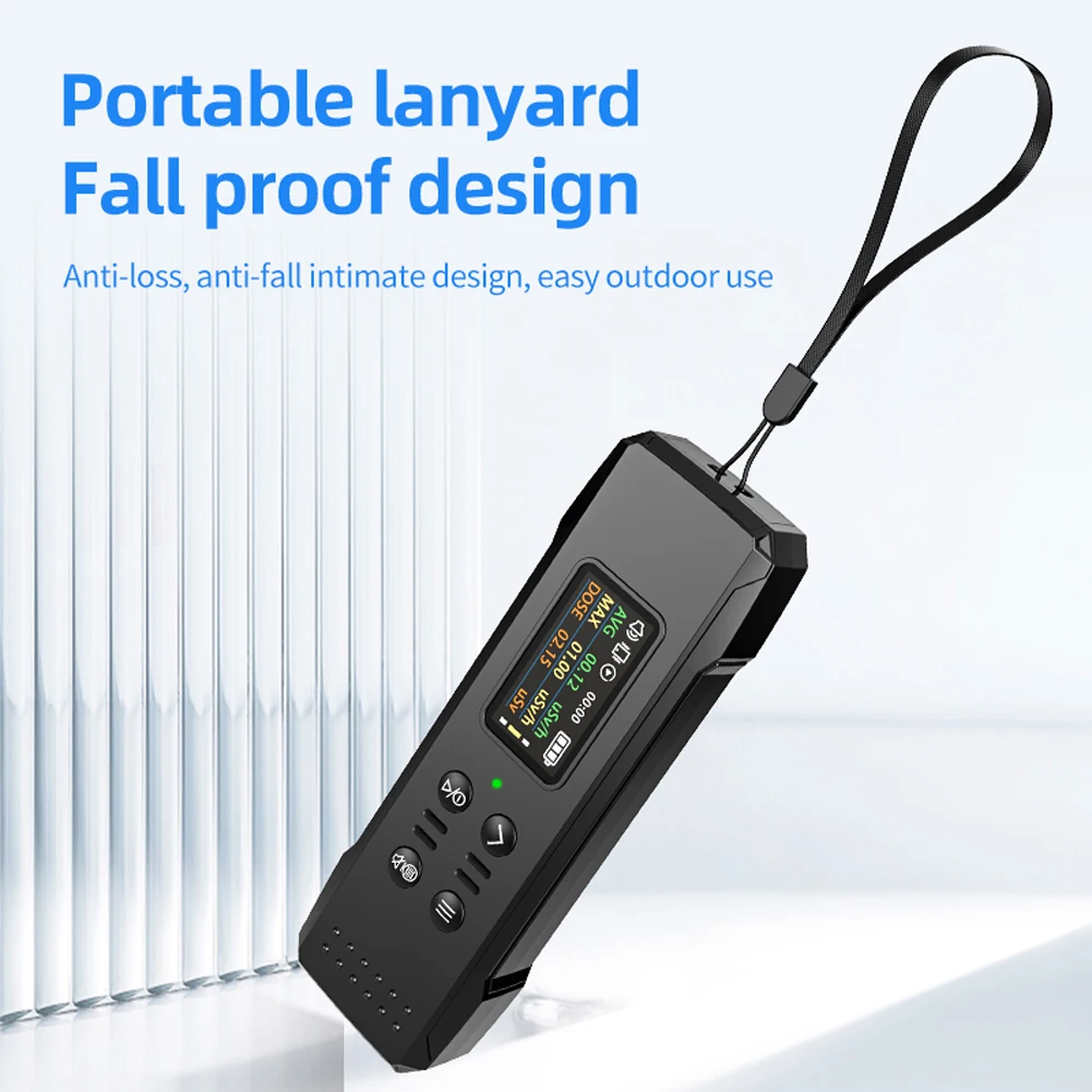 Portable Nuclear Radiation Detector Handheld Geiger Counter 0.96inch TFT Display X-rays γ-rays β-rays Detecting Tool