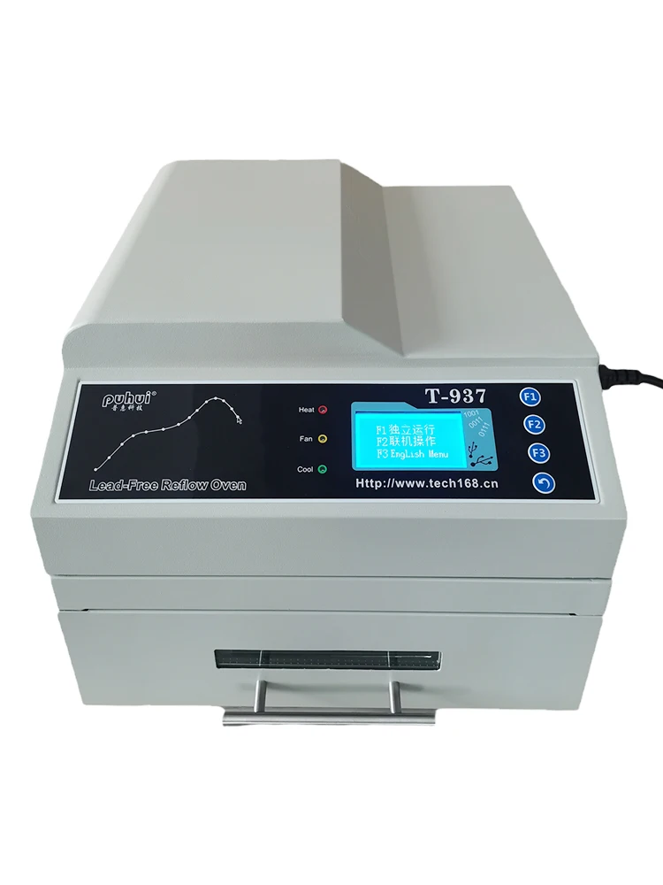 

PUHUIT-937 Desktop Lead-free Reflow Oven 2300W Infrared IC Heater Reflow Solder Oven BGA SMD SMT Rework Solder Station Machine