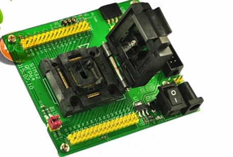 Soquete de programação de teste STM32 Programador de pacote LQFP64 JTAG SWD Porta serial 3 Métodos de download