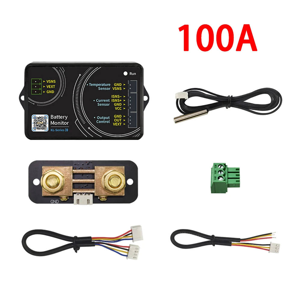 Battery Monitor Bluetooth KL-F DC 0-120V 0-600A Battery Tester Voltage Current VA Meter Battery Coulomb Meter Capacity Indicator