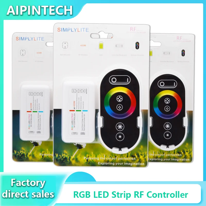 Rgb-6-Key Controller Set Dc12-24V 6A/Ch Brightness Control Rgb Color Smd Cob Led Strip Rf Wireless Remote Controller