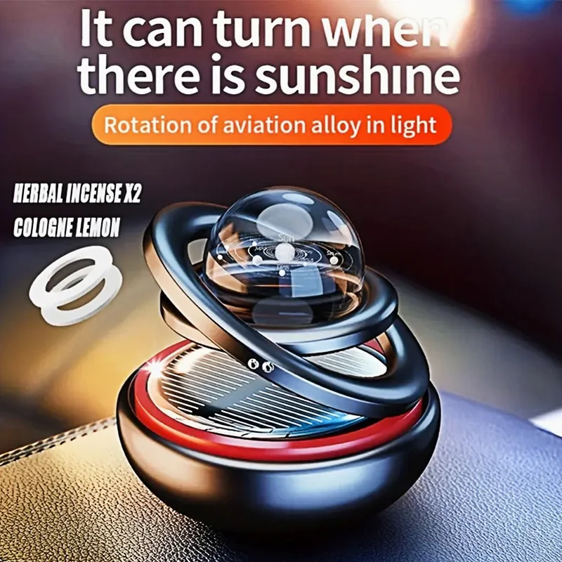 Sun Maglev Car Perfume Solar System Statue Decorative Crystal ball rotating accessories Creative man gift