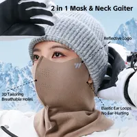 WEST BIKING 3D Winter Cycling Mask Warm Integrated Ear Hanging Headband Face Mask Unisex Bicycle Mask Magic Headscarf Neck Cover