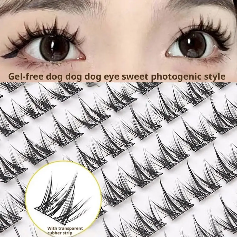 Resuable Glue-free false eyelashes natural Fluffy Self-Adhesive Fake Cluster Long Lasting Makeup Tools