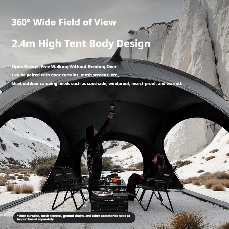 Naturehike BLACKDOG الأنشطة الخارجية خيمة قبة كبيرة قابلة للربط ظلة كروية مقاومة للماء محمولة للحماية من الشمس مقاومة للرياح