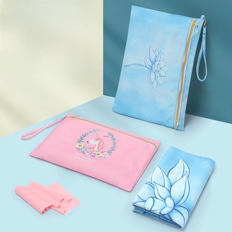 Canvas Portable Folding Yoga Mat Storage Bag Yoga Towel Storage Bag Small Yoga Bag