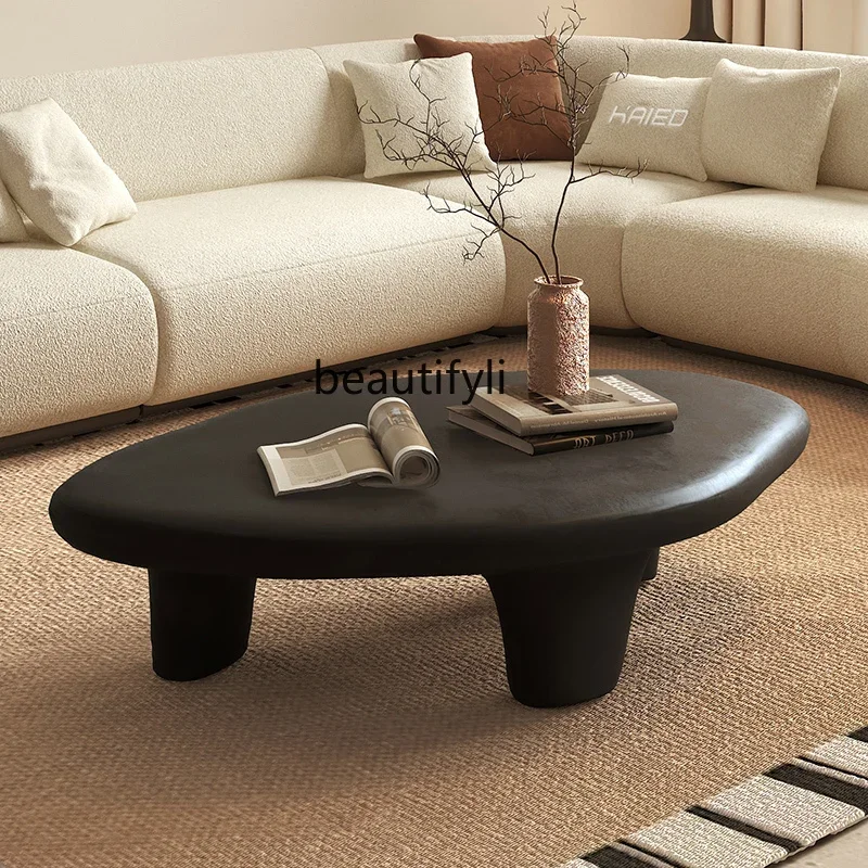 Wabi Silent Wind Pebble Coffee Table Creative Designer High-end Living Room Home Cloud Coffee Table