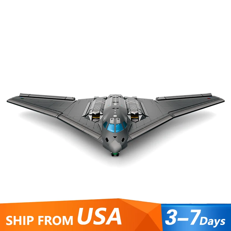 Military MOC SEMBO 202197 Stealth Bomber Warplane Plane Model 1163PCS Building Blocks Brick Puzzle Toys for Children Kids Gift