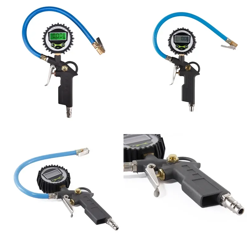 Digital Tire Pressure Gauge with Air Gun Function Electronic Display for Car Truck Motorcycle Vehicle Maintenance Tool