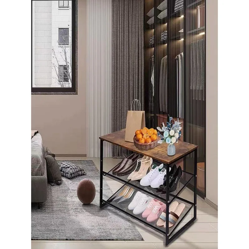 Custom Iron Shoe Rack Entryway Home Simple Shoe Cabinet Dormitory Internet Celebrity Storage Artifact Indoor Multi-layer Fashion