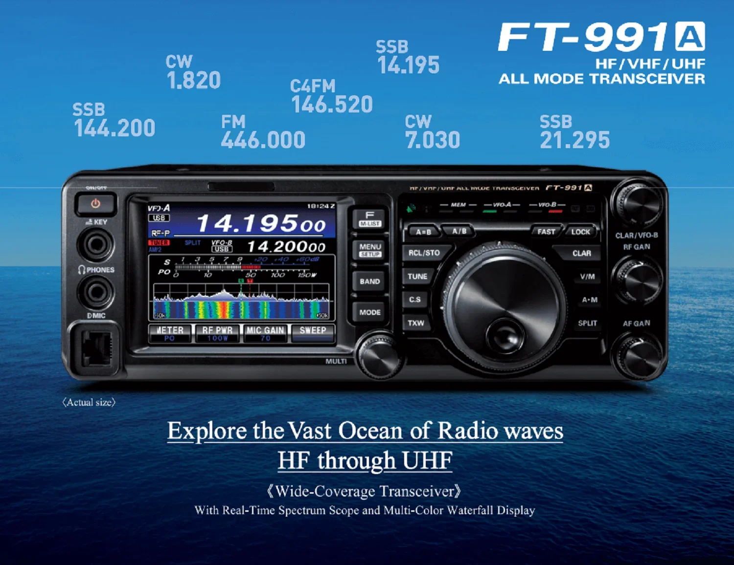 [Hot Sale]Yaesu Ft 991A 991 100W All Mode MF HF Ham Cb Car Mobile Vhf Uhf Vehicle Mouted Tft Touch Screen Transceiver Walkie Tal - view 3