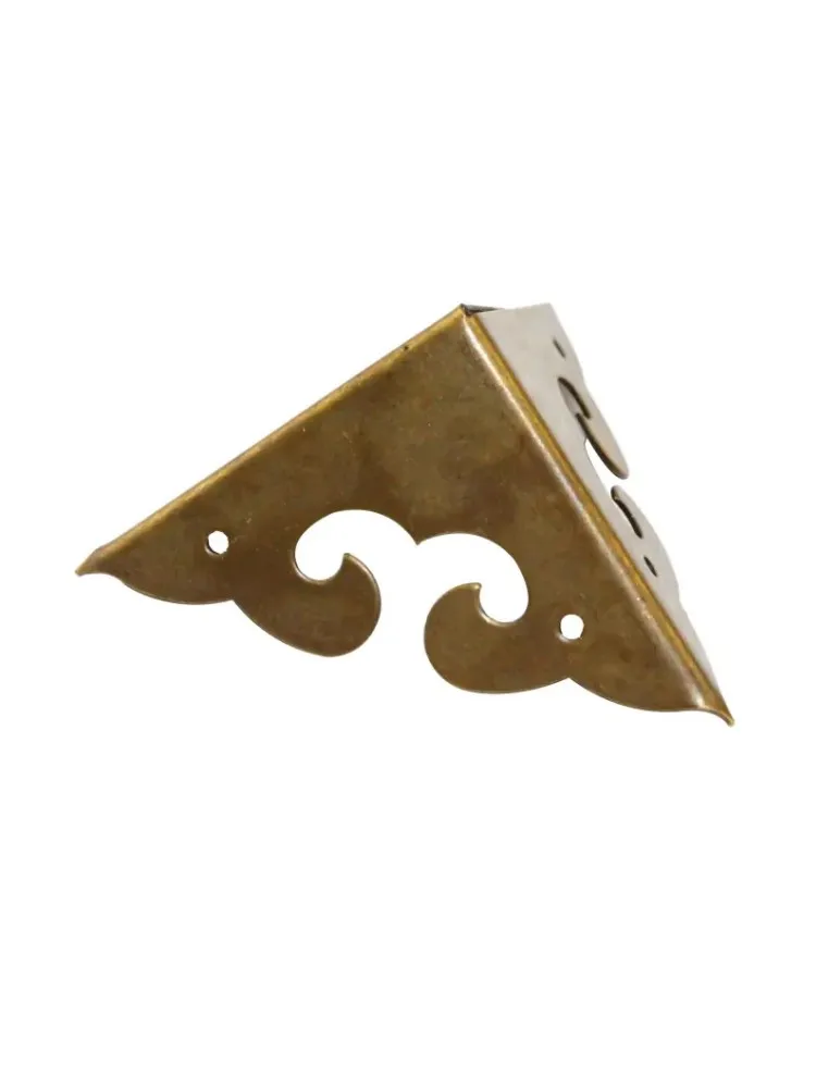 1PC Brass Corners,Luggage Case Box Brackets Decorative Corner For Furniture Decoration Triangular Corners,Bronze Tone 45mm