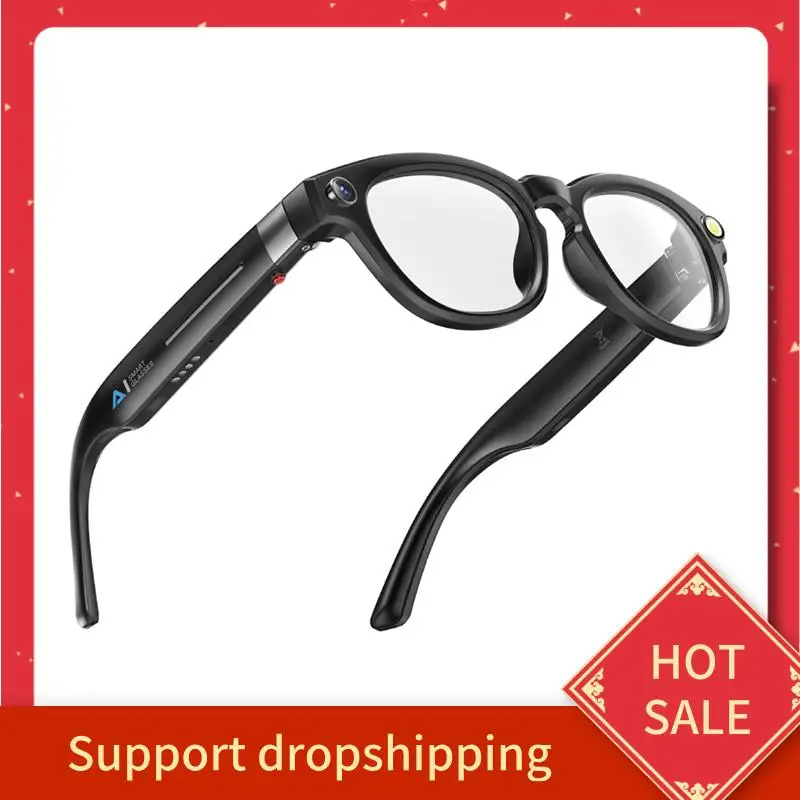 

B44C AI умные очки камера 800 Вт HD перевод в реальном времени стабилизация изображения музыка для офиса бизнес-путешествия солнцезащитные очки