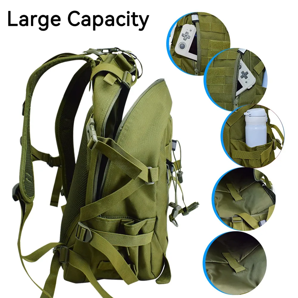 Grande capacidade tática militar Camo mochila, saco de esportes ao ar livre, caminhadas Daypacks para camping, caminhadas, escalada