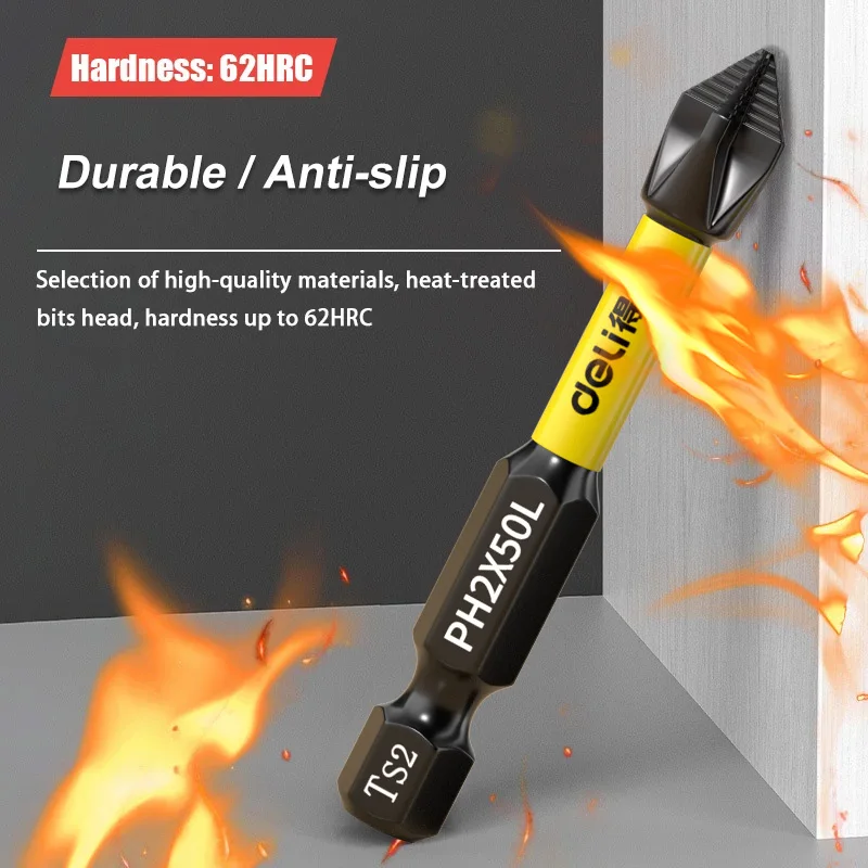 Non-slip Cross Screwdriver Magnetic Batch Head High Hardness PH2 Screwdriver Bit Screw Driver Impact Drill Bit Hand Tools