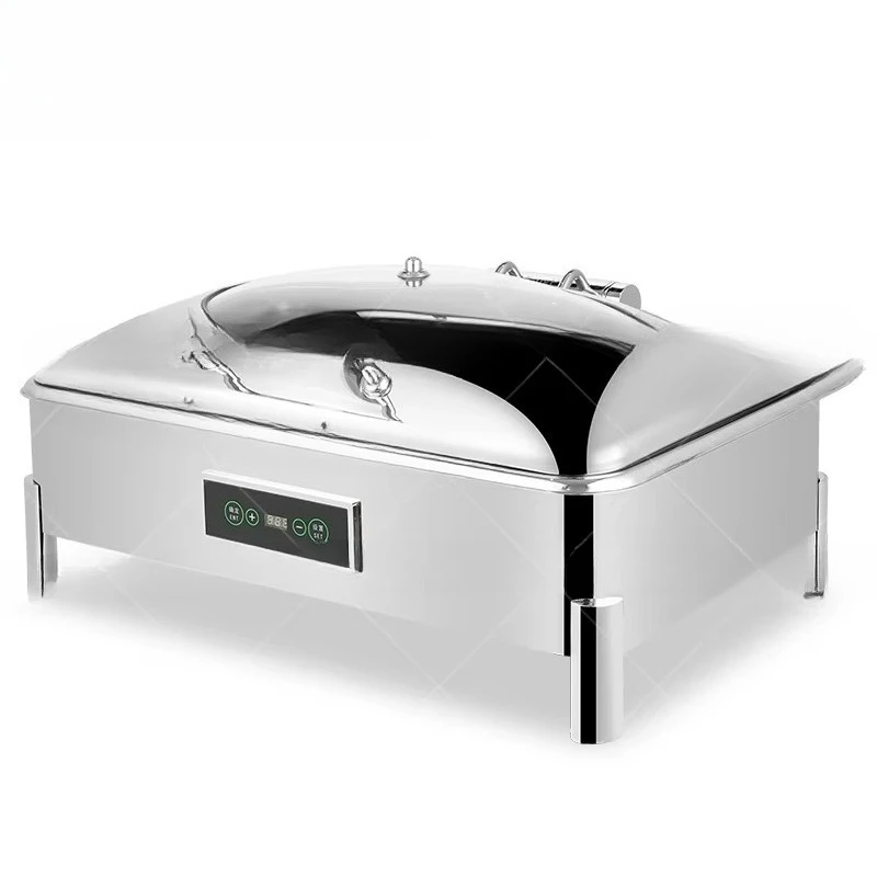 

Equipment Hot Pot Buffet Catering Stainless Steel Silver Rectangle Hot Pot Buffet Set