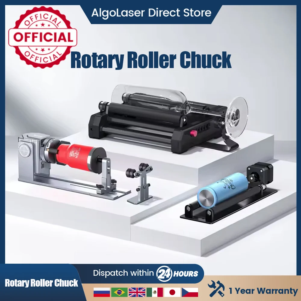Mandrin rotatif à rouleau rotatif pour graveur AlgoLaser pour mandrin à mâchoire à axe Y à rouleau rotatif Laser multifonctionnel 4 en 1 pour la gravure