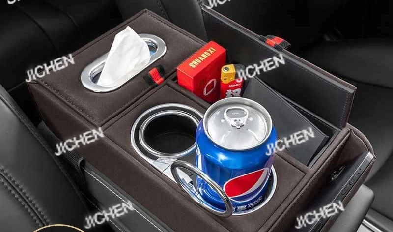 

Подходит для автомобильного подлокотника, ящик для хранения с тканевым держателем для стакана с водой, подлокотник для мобильного телефона, увеличение высоты