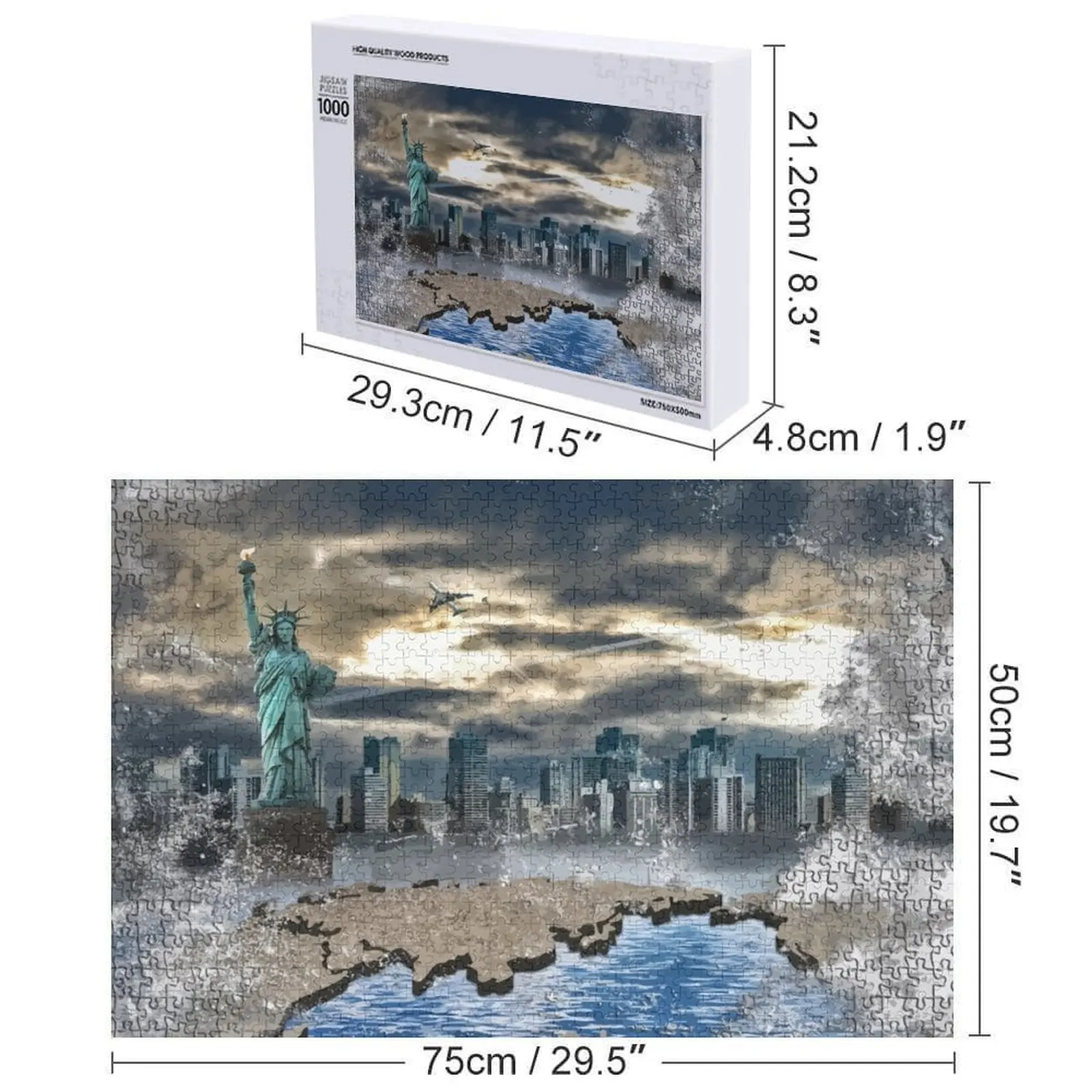 نيويورك بازل قطع هدية خشبية مخصصة اسم خشبي مخصص ألعاب شخصية لغز الحيوان #6