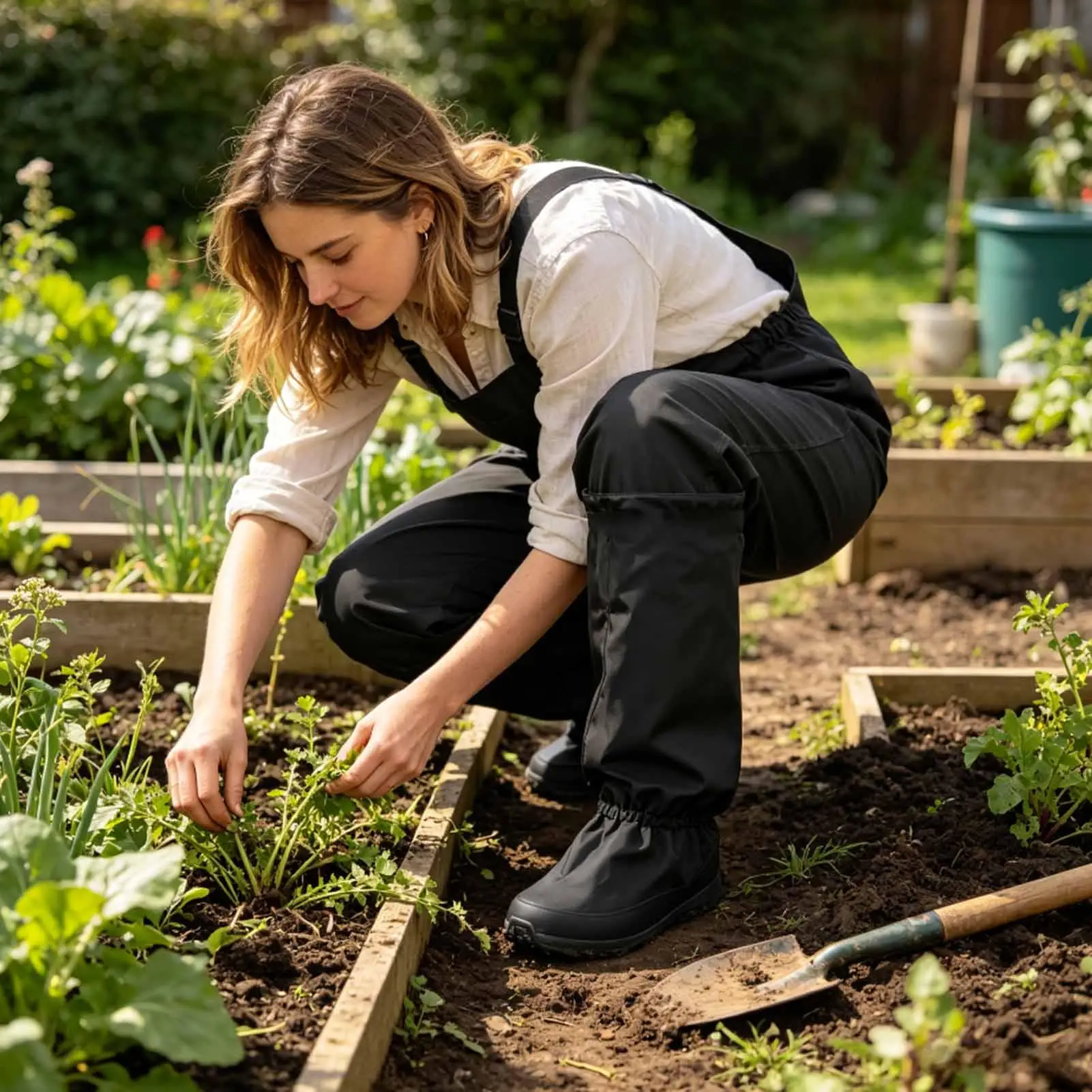 Protector de Piernas Impermeables de Tela Oxford para Jardinería, Trabajo en el Campo, Jardinería y Agricultura, para Hombres, Mujeres y Adultos