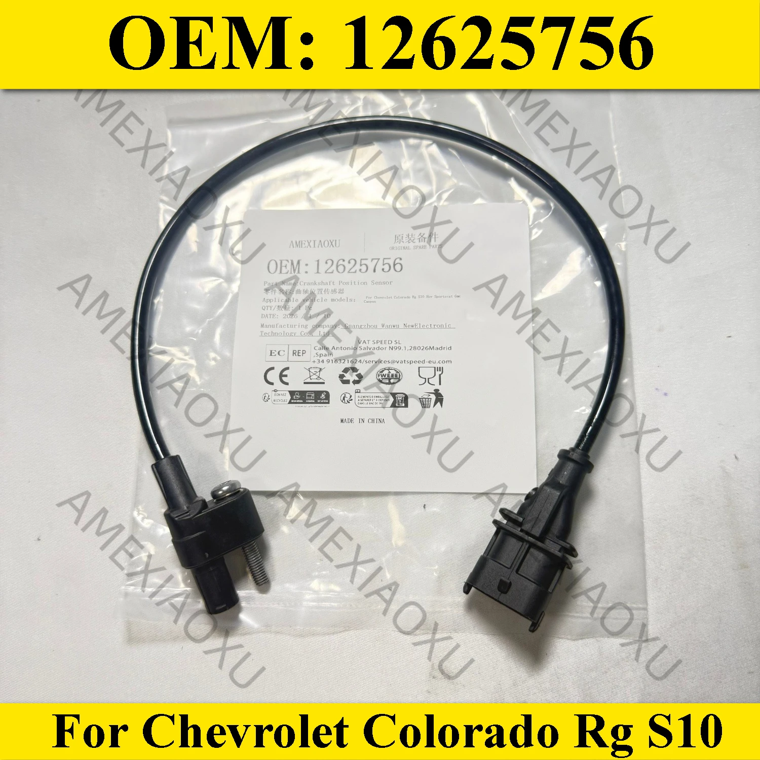 

AMEXIAOXU 12625756 Crankshaft Position Sensor For Chevrolet Colorado Rg S10 Hsv Sportscat Gmc Canyon Car Parts Accessories