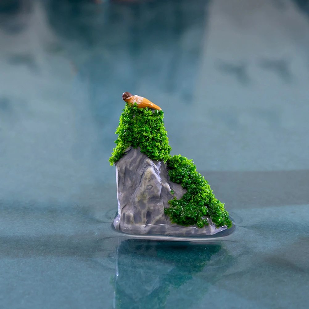 

11Pcs Miniature Garden Set Resin Vintage Micro Landscape Ornaments Chinese Style Architecture