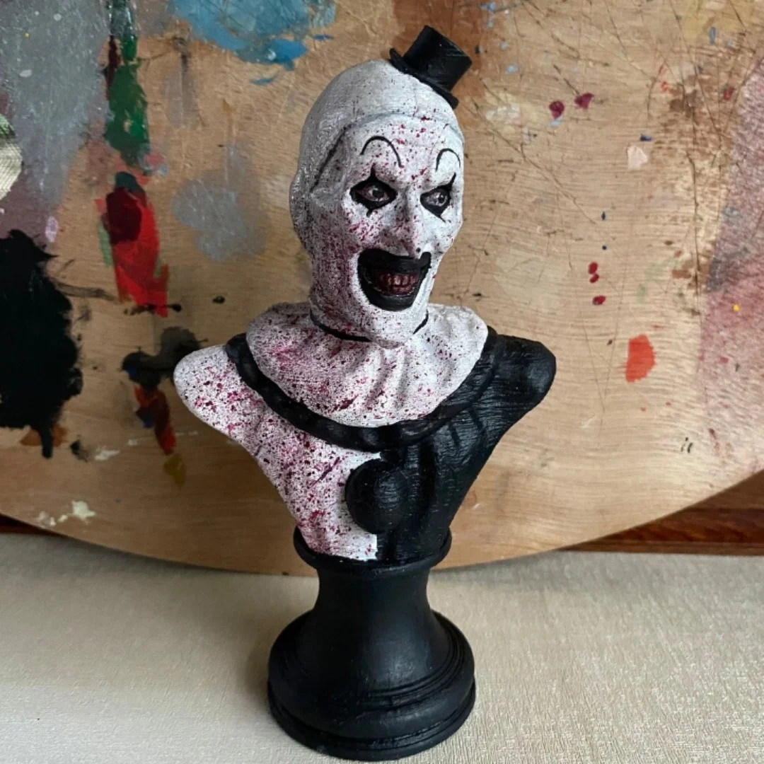 Terrifier Resin Figure Clown Terrifying Desktop Ornament Halloween Horror House Ornaments Party Prop Bar Horror Movie Room Decor