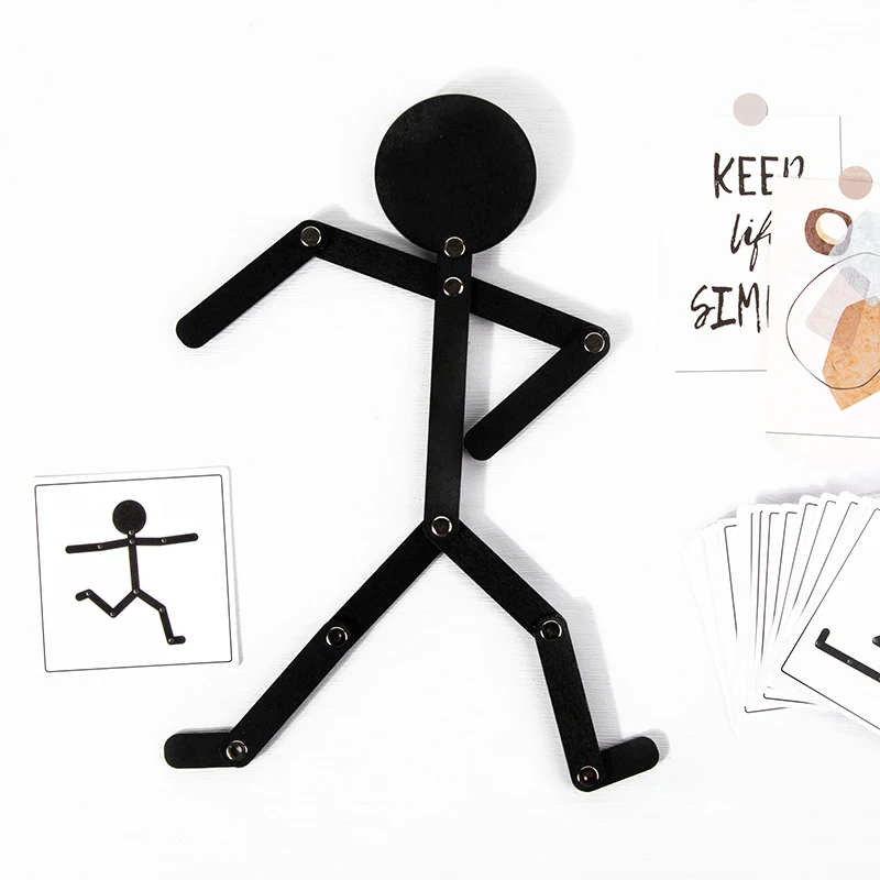 어린이 몬테소리 교육 나무 스틱 남자 퍼즐 게임 어린이 운동 실습 능력 훈련 장난감 조립