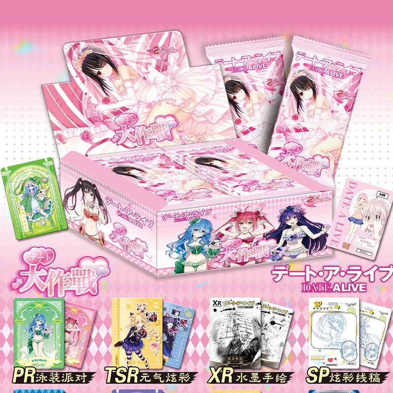 New Goddess Collection Cards Date A Live 2 YUAN Pack Hobby Anime Doujin Booster Box Girl Party Doujin Booster Box Toy Gifts