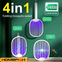 Foldable Electric Mosquito Killer Fly Swatter Trap USB Rechargeable Mosquito Racket Insect Killer with UV Light Bug Zapper 3000V