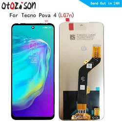 Tecno Pova 4 용 IPS LCD 디스플레이, LG7n 스크린 터치 디지타이저 센서, 프레임 어셈블리 디스플레이 부품 포함, 6.82 인치