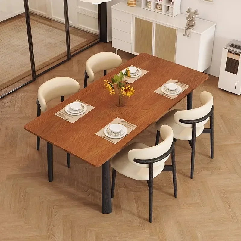 

Solid wood dining table Living room Household antique rectangular ash wood eating table