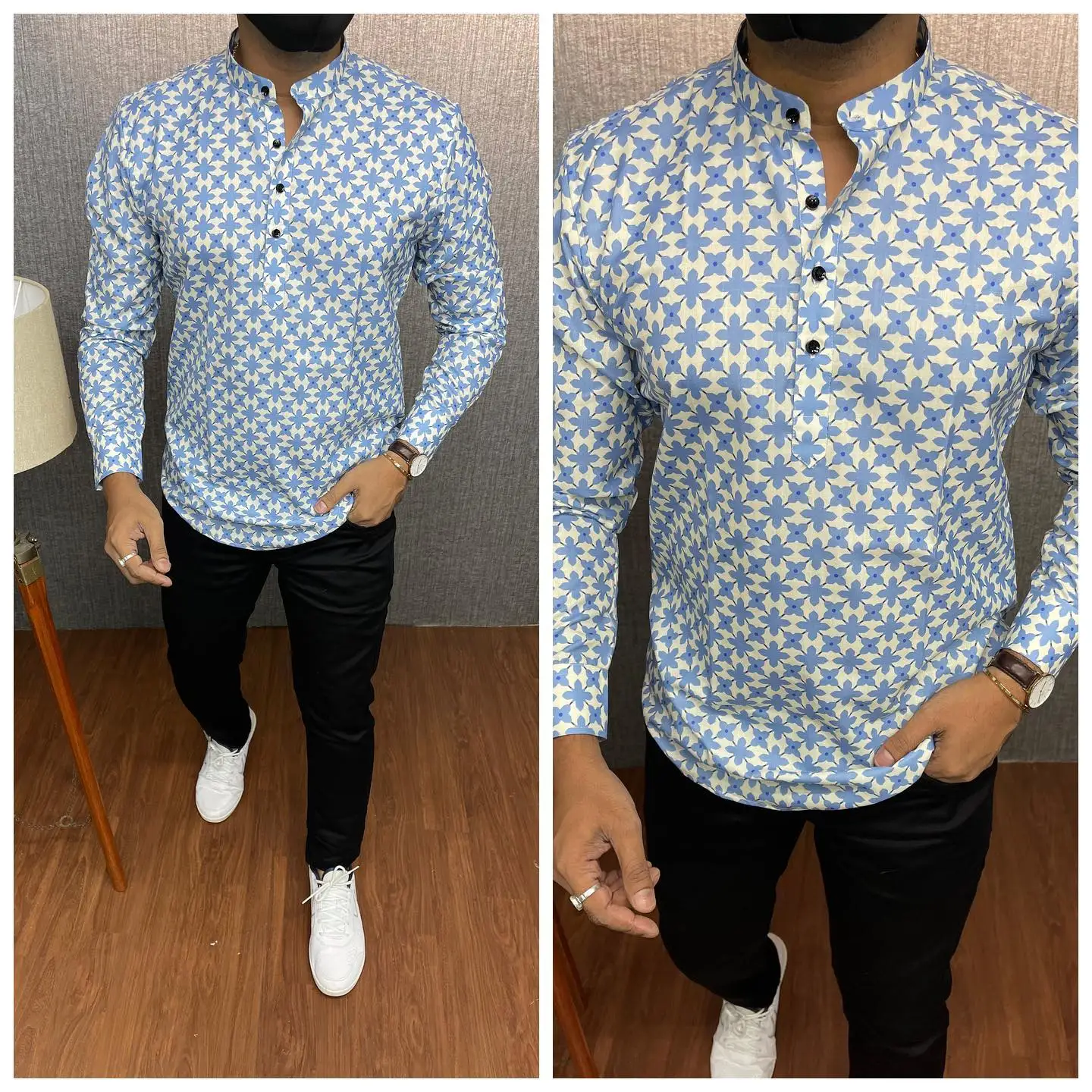 قميص مسلم قفطان دبي رداء رجالي بأكمام طويلة نمط عرقي 2026 ياقة واقفة ملابس عربية النمط الوطني الشرق الأوسط