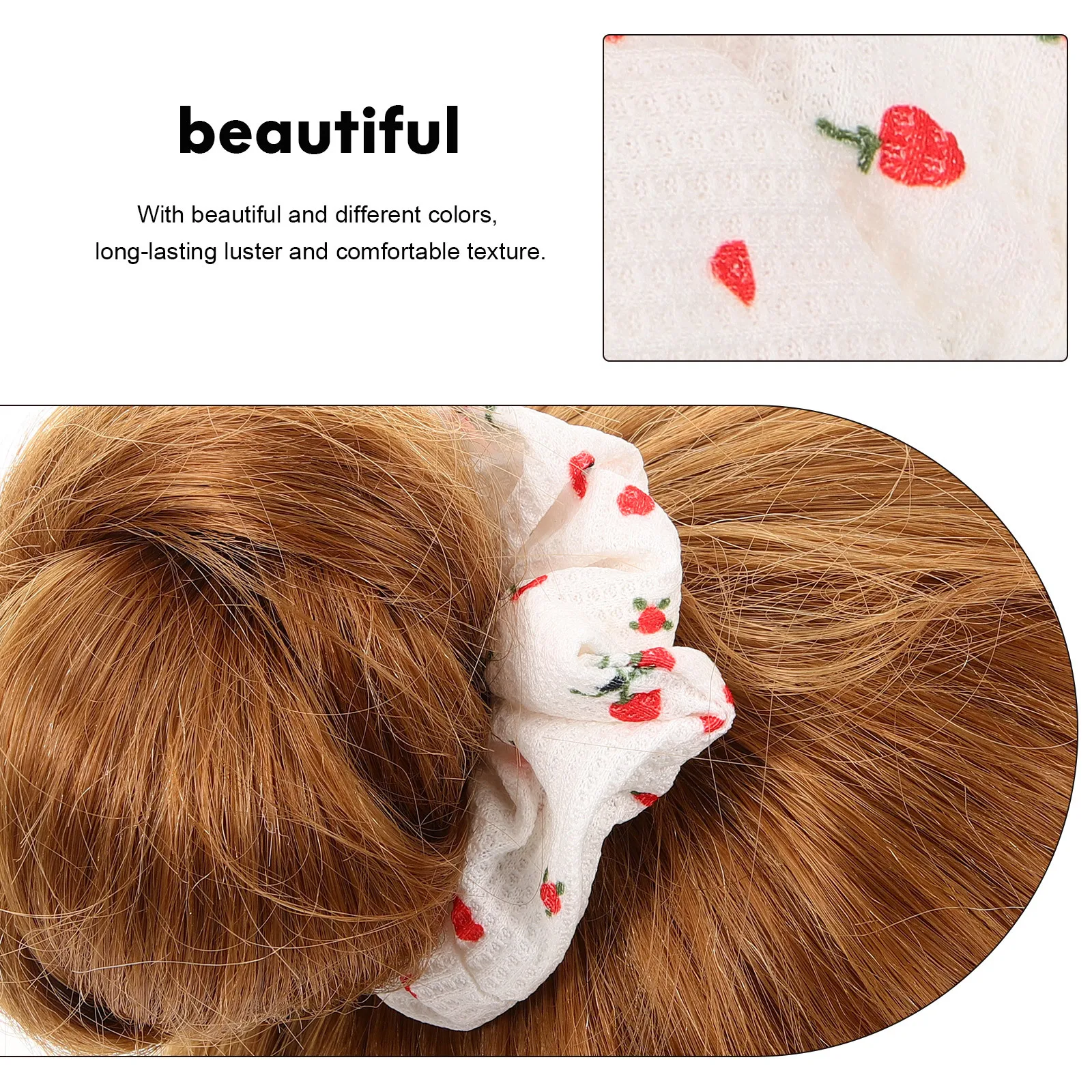 

3pcs Fabric Cherry Ties Ponytail Accessories For Women Girls Hair Bands Elastics Rope Hair Styling Tools Durable Soft