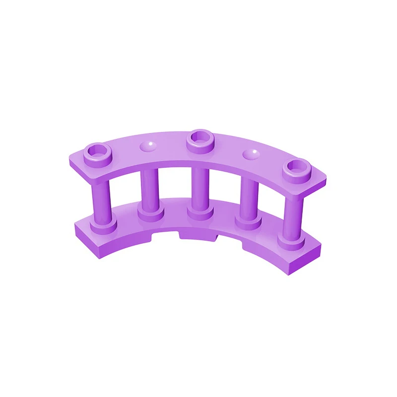 Gobricks GDS-1166 Fence 4 x 4 x 2 Quarter Round Spindled with 3 Studs compatible with lego 21229 pieces of children's toys