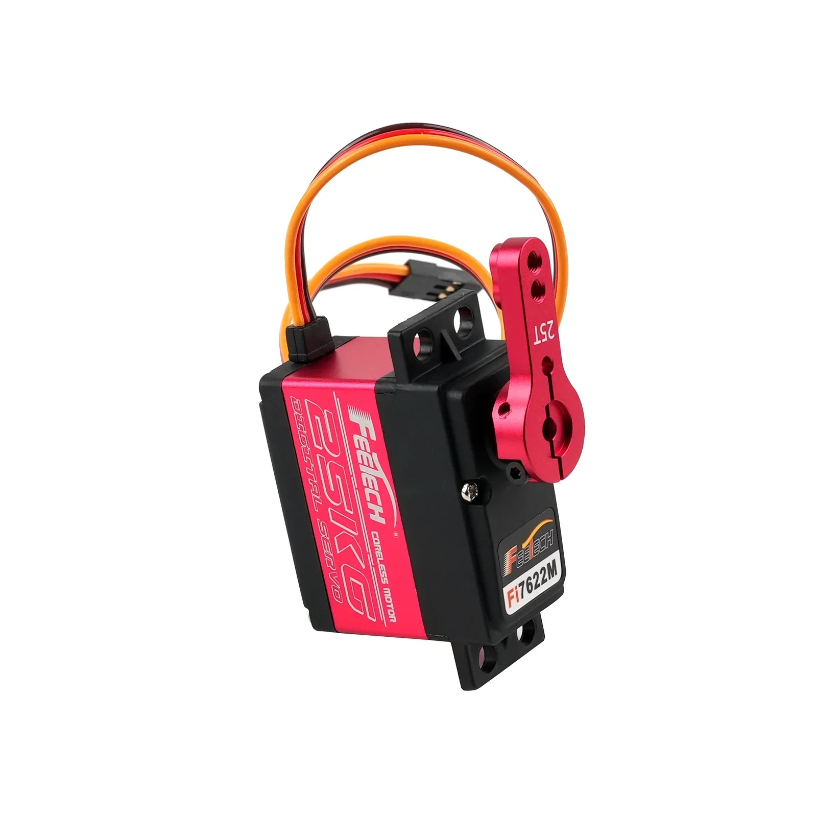 Fi7622M 25 kg digitales Servo 180-Grad-Motor, Metallgetriebe, hohes Drehmoment, kernlos, für Roboterauto, Flugzeug, DIY-Modell mit JR-Stecker, 30 cm C