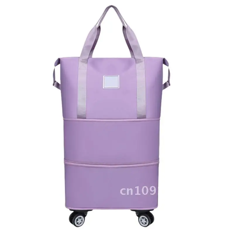 

Expandable Wheeled Duffle Bag Sports Travel and for with Water Luggage Separation Resistant Foldable Dry Unisex Bag Wet