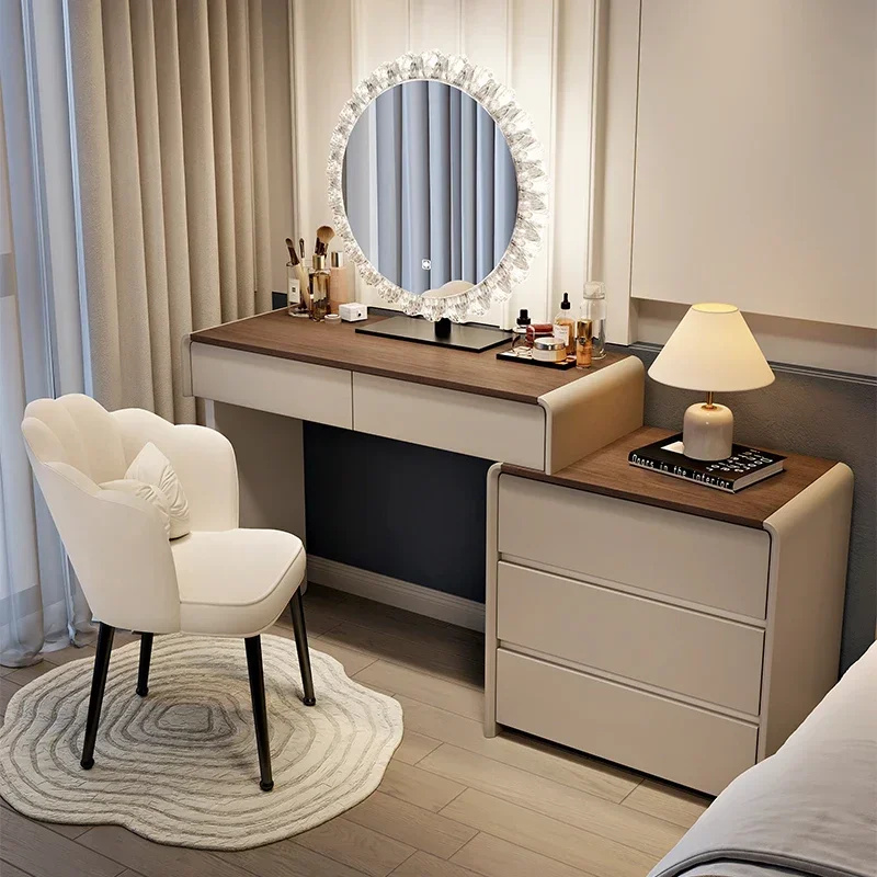 

Современный туалетный столик для дома, спальни, роскошного отеля, гардеробной. Комплект для женщин и девочек. Стул, минималистичный дизайн.