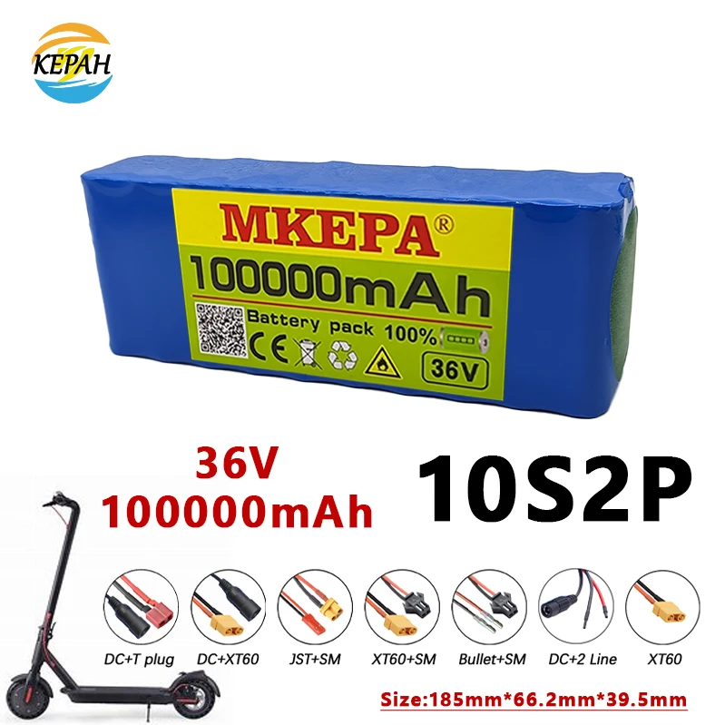 36V 100000mAh 36v Electric Scooter Battery Lithium Electric Scooter 500W Electric Scooter Battery 36v 10s2p Battery